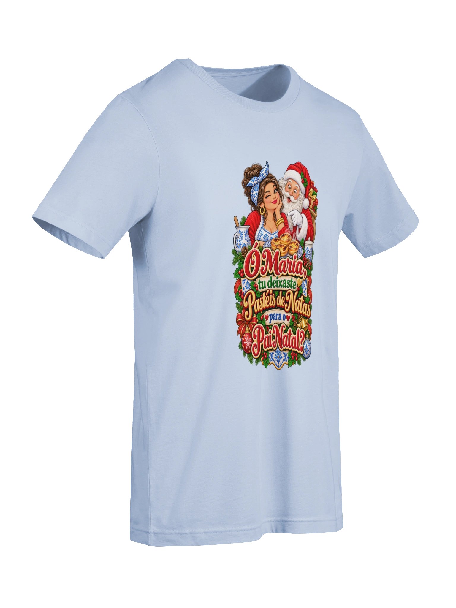 Ó Maria! Pastéis de Nata para o Pai Natal? – Portuguese Christmas T-Shirt product image (7)