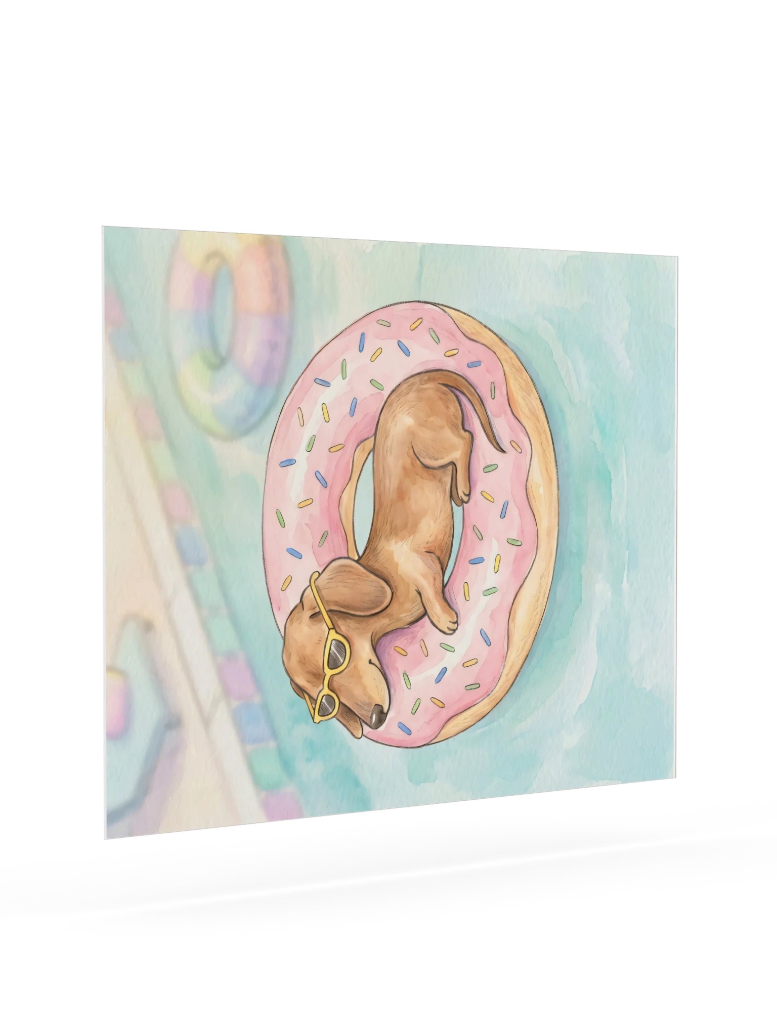 Donut Float Doxie Poster product image (21)