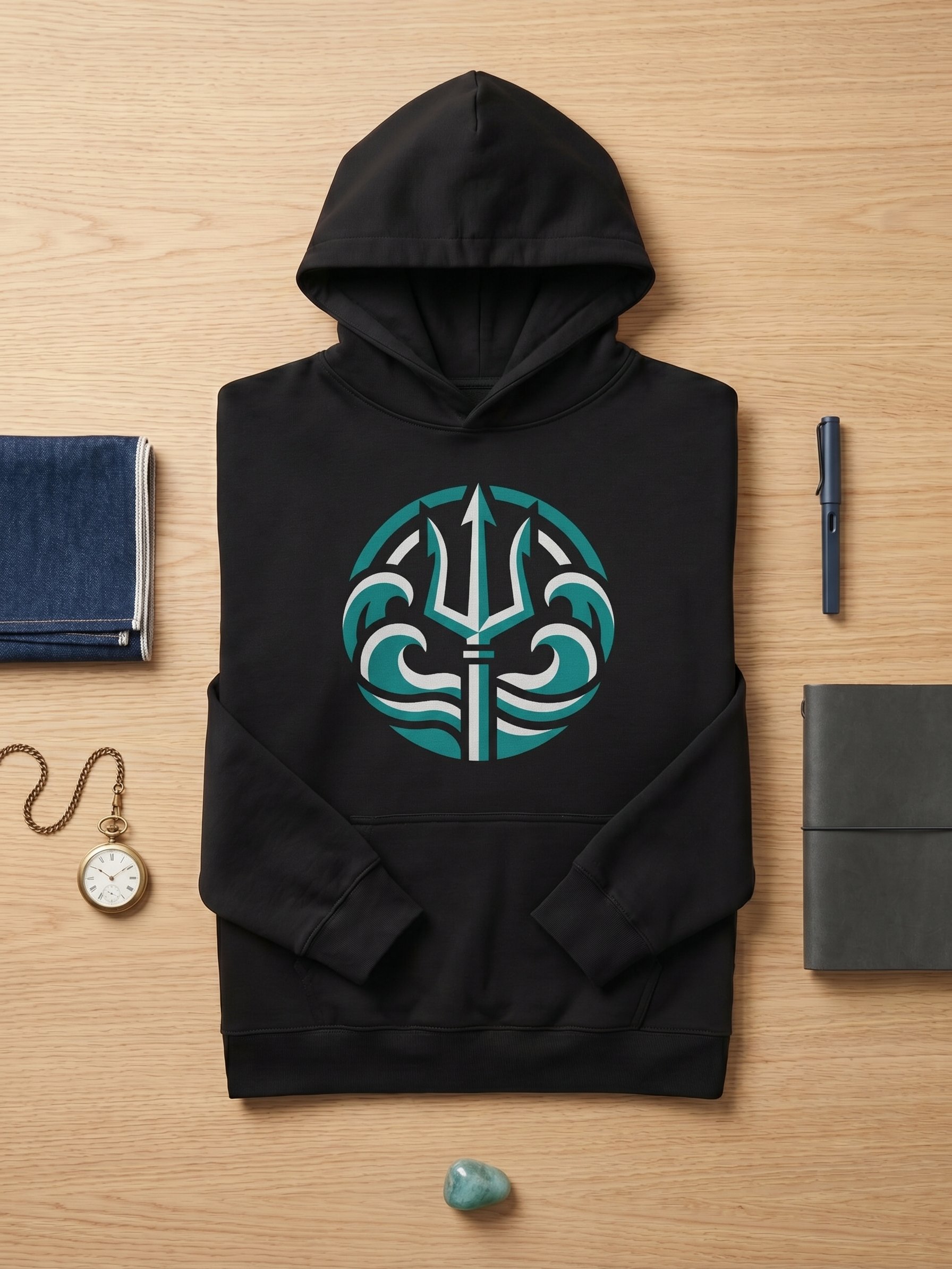 Poseidon’s Crest Oversized Hoodie product image (1)