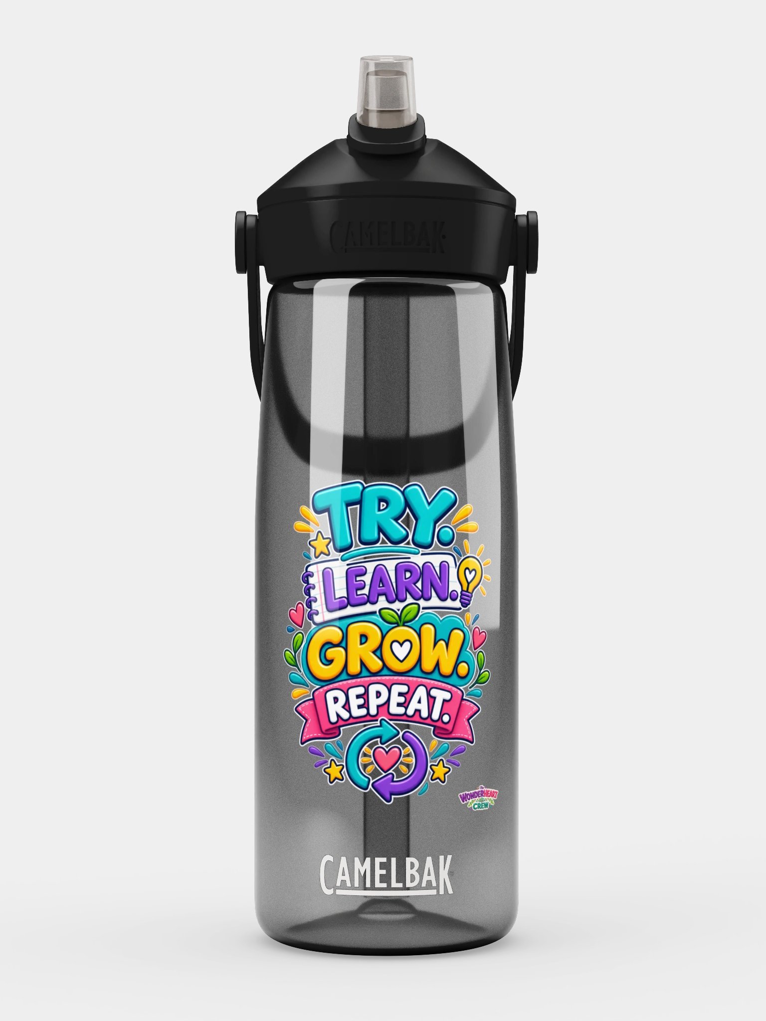 CamelBak Thrive® Flip Straw Inspirational Water Bottle - Try. Learn. Grow. Repeat product image (1)