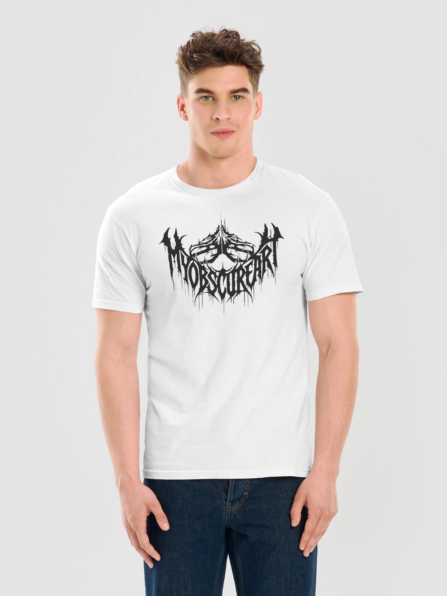 MY OBSCURE ART — White Logo T-Shirt product image (11)