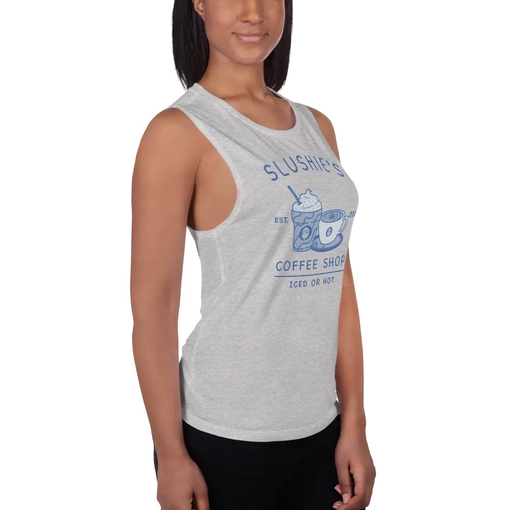 Slushie's Coffee Shop (Blue) | Women's Muscle Tank product image (4)