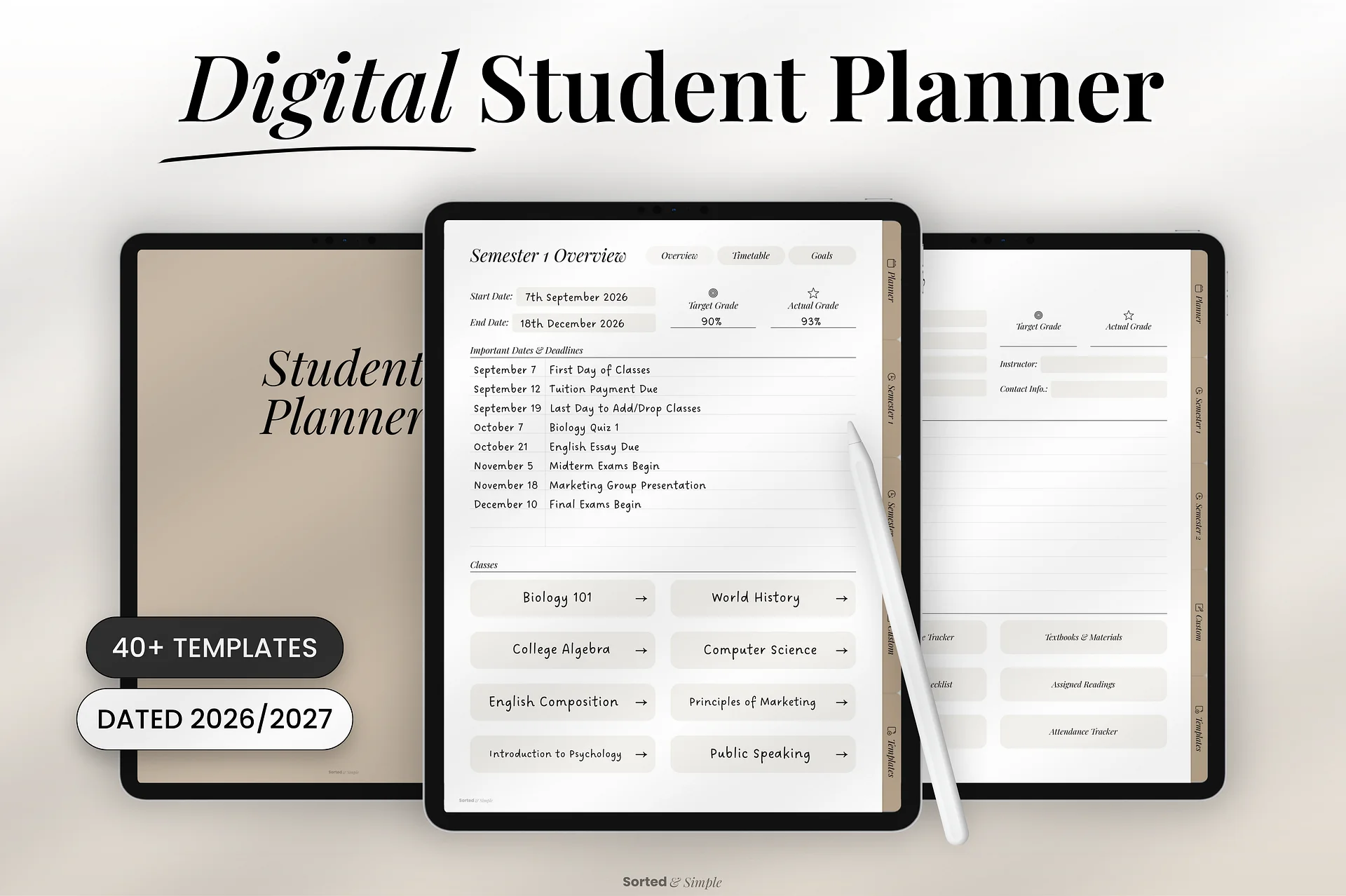 2026/2027 Student Planner - Academic Brown product image (1)