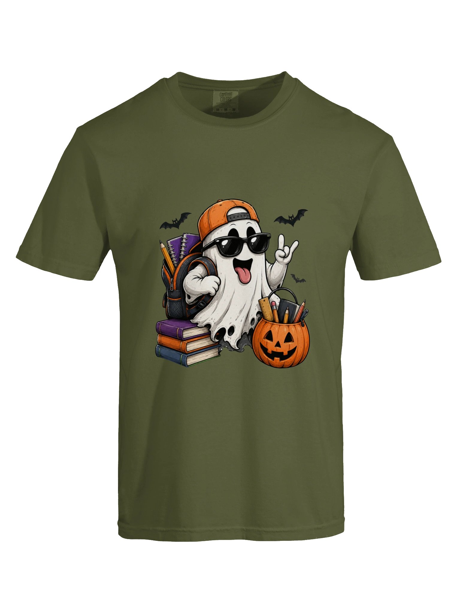 Halloween Back to School Ghost T-Shirt | Comfort Colors 1717 product image (4)