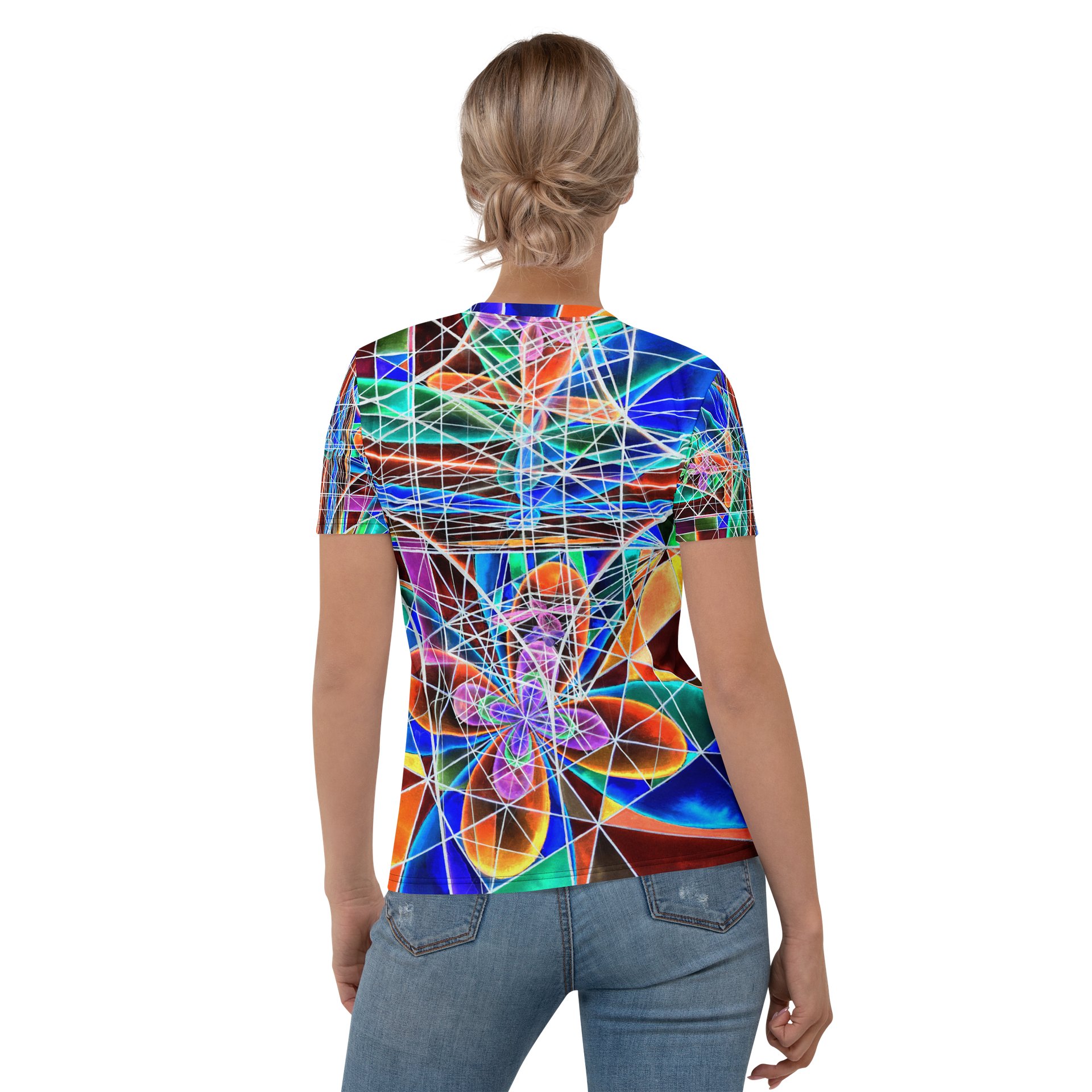 Cathedral of Math - Geometric Negative Art Women's Crew Neck T-Shirt product image (5)