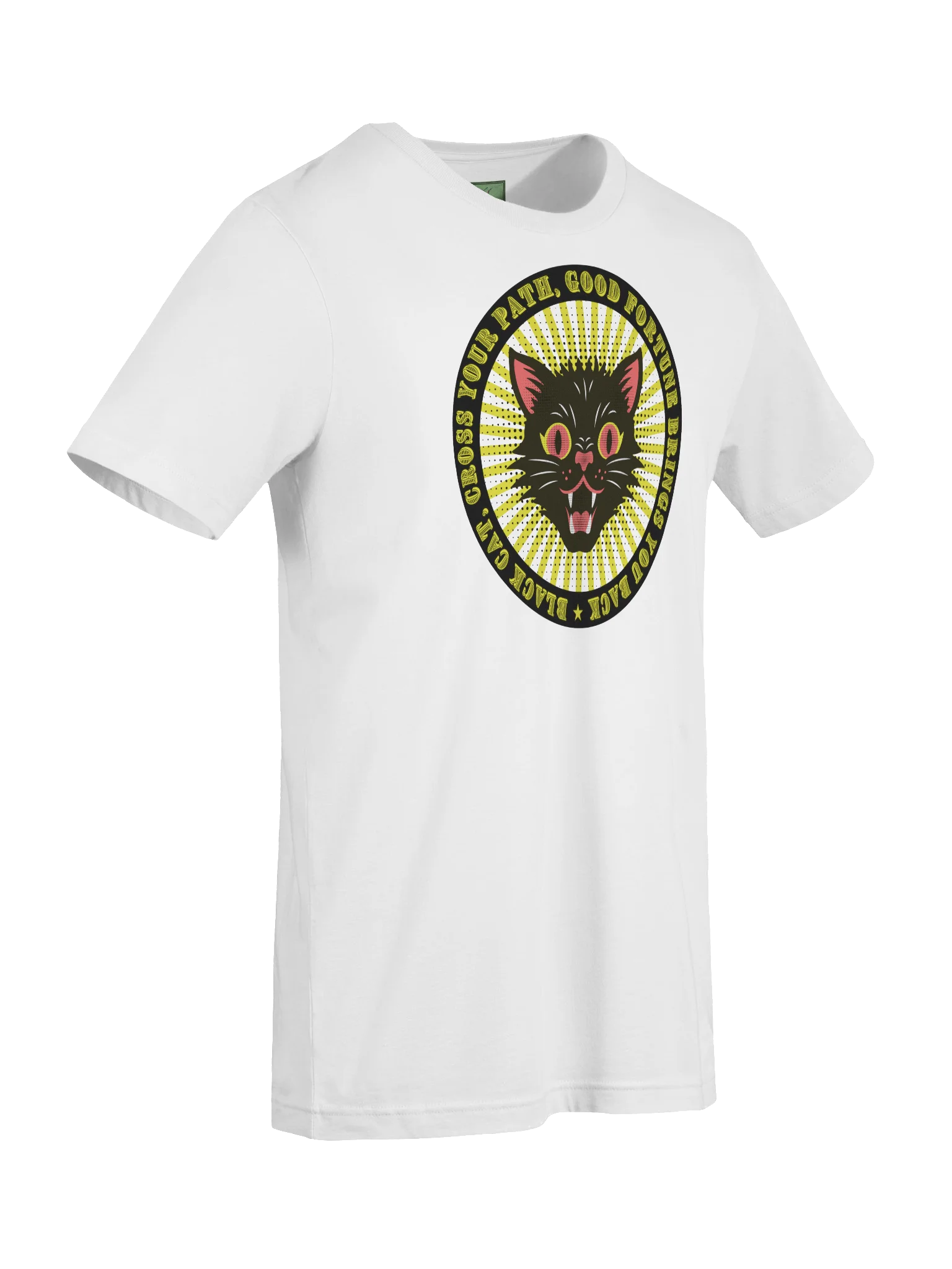 Lucky Black Black Cat Graphic T-Shirt product image (3)
