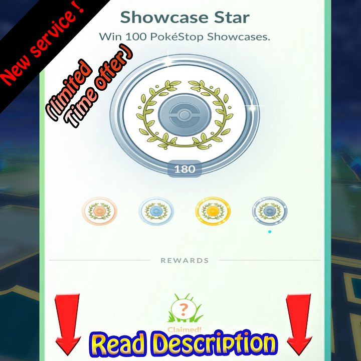🟢Pokémon Go!🎖- x68 Showcase win in 2 event for the Platinum Medal Achievement! (100% Safe) product image (1)