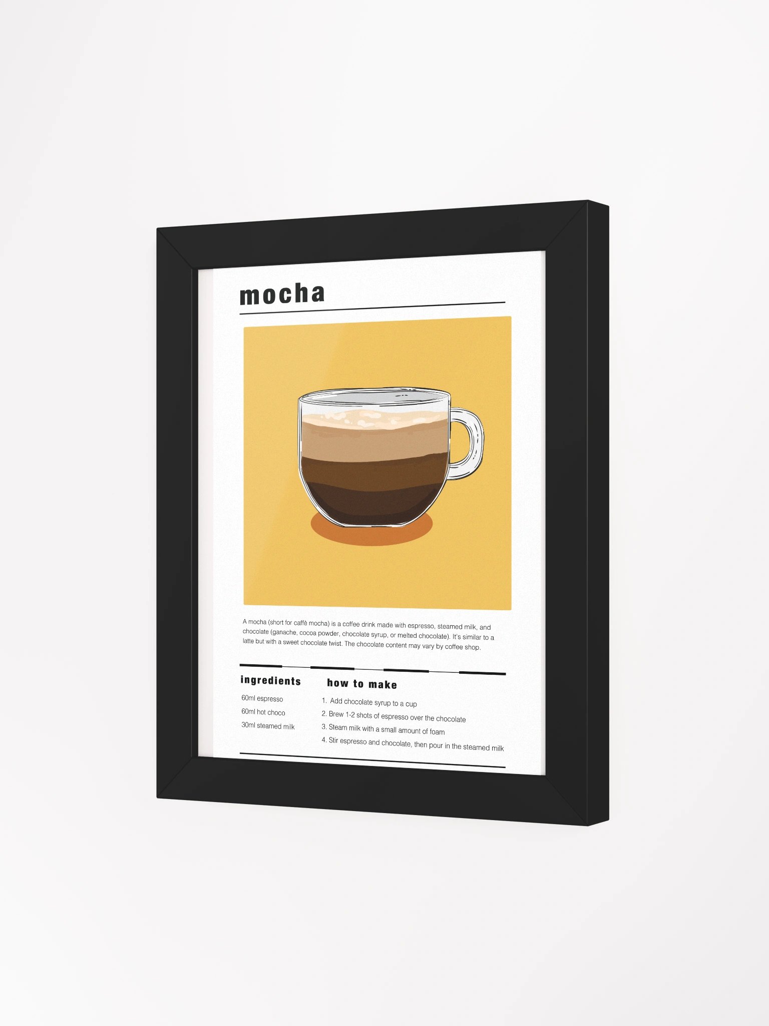 Framed Mocha Coffee Print product image (3)