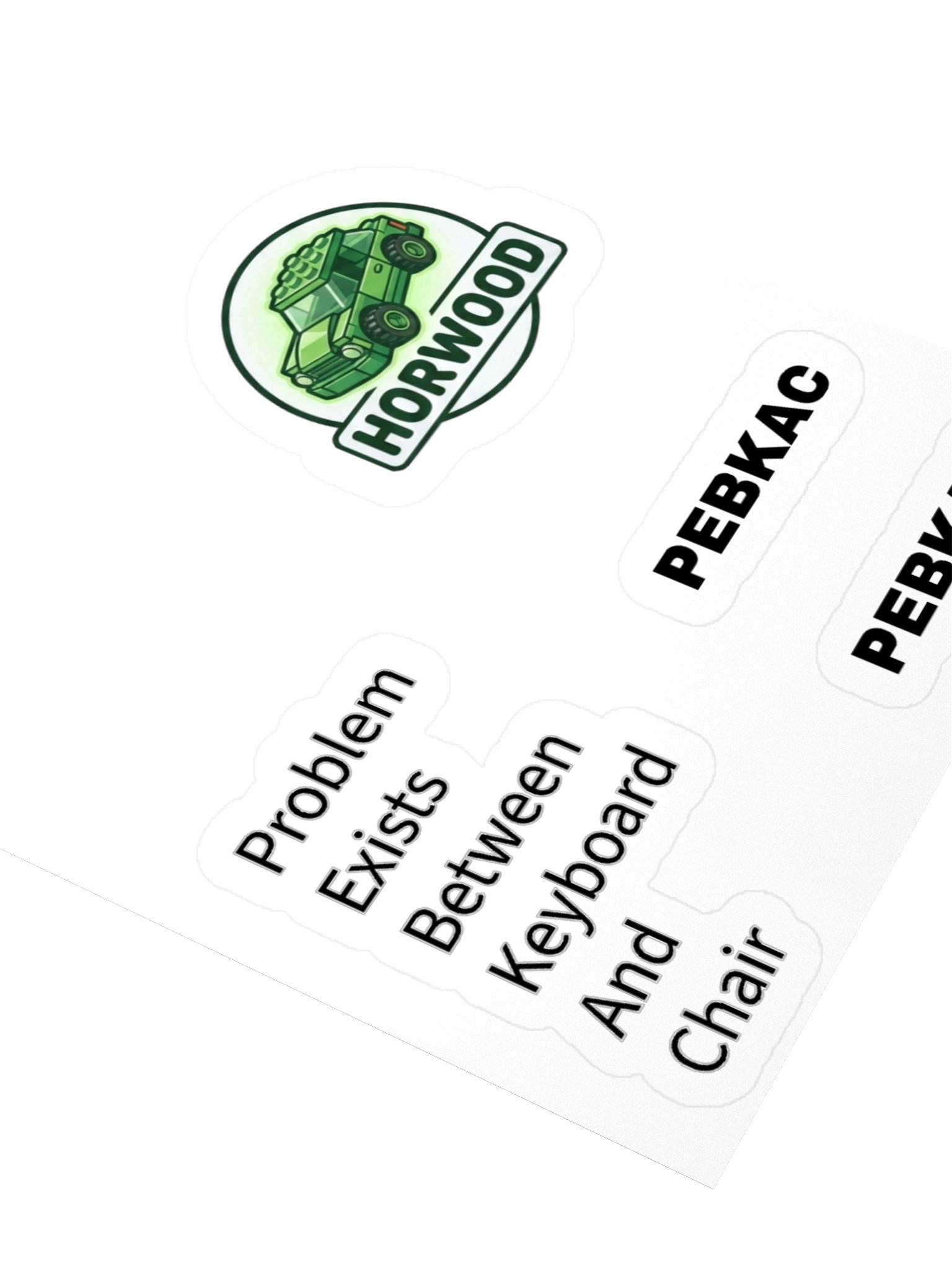 Horwood PEBKAC Stickers product image (3)