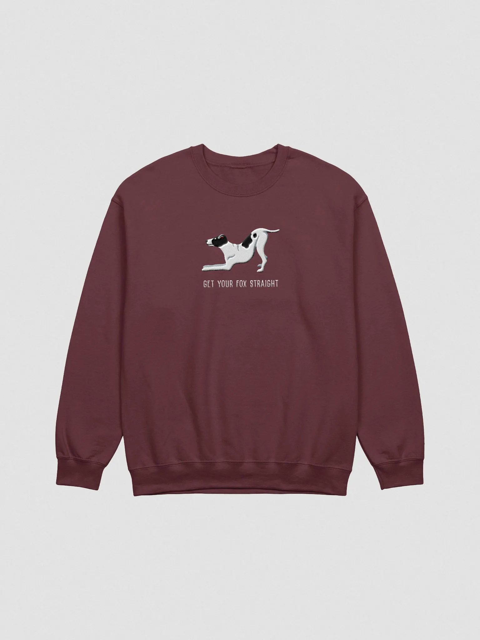 Get Your Fox Straight Sweatshirt (Embroidered) of a Smooth Fox Terrier(Black & White) product image (4)