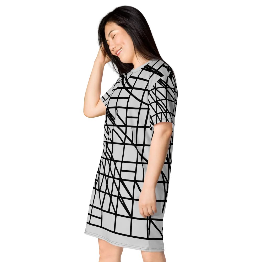 Shatter the Cube Geometric T-Shirt Dress product image (7)