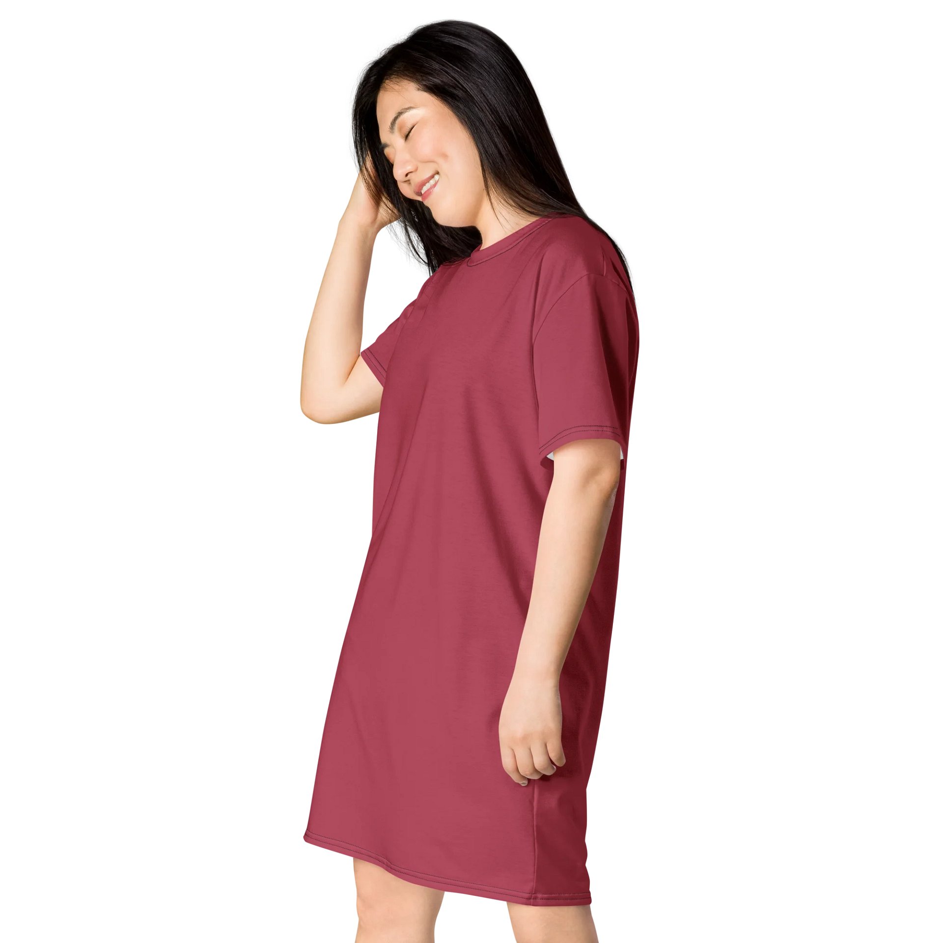 Hippie Pink Oversized T-Shirt Dress | Stretchy Fabric | Casual or Formal Style | Sizes 2XS-6XL | Exclusive Design product image (3)