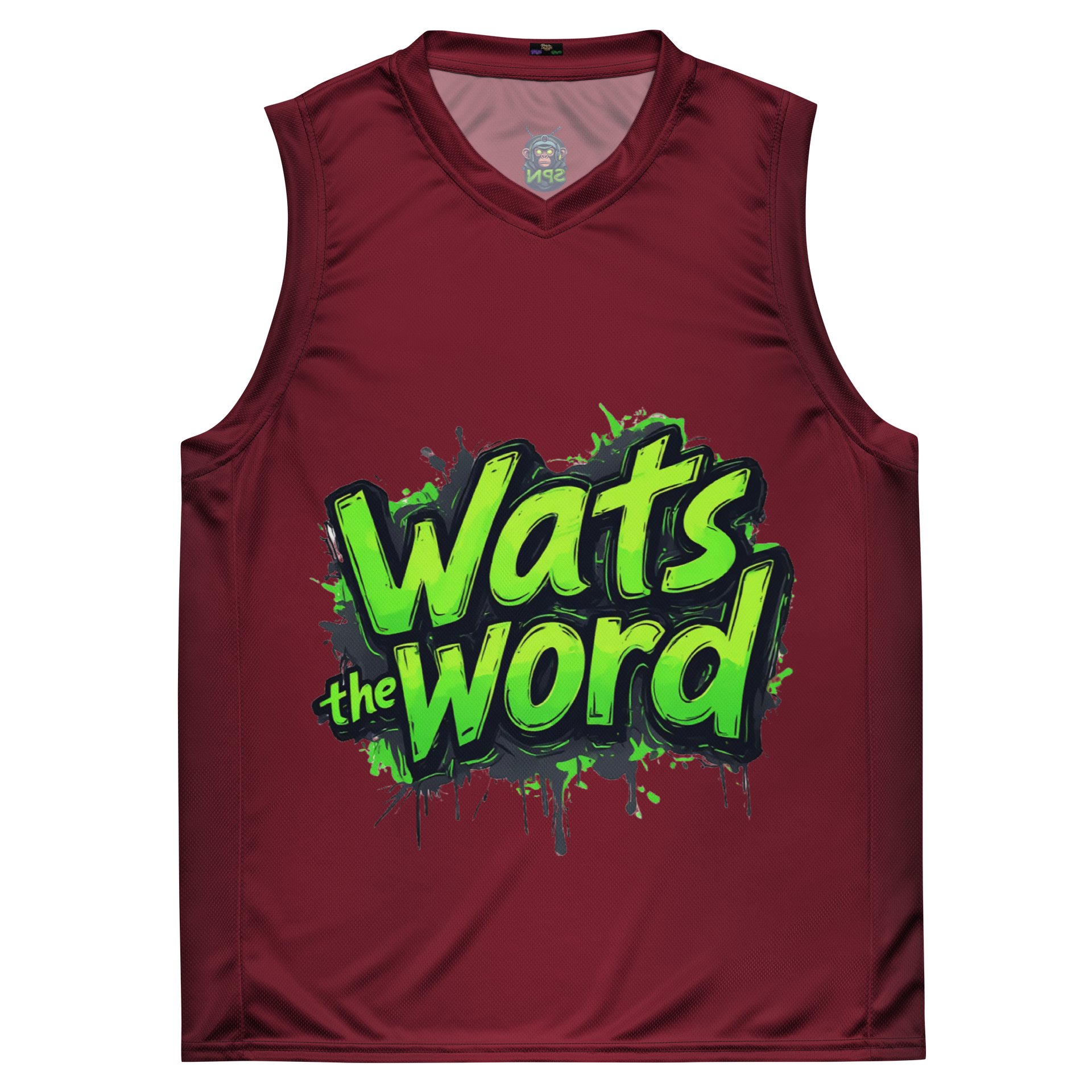 Graffiti What's The Word Unisex Basketball Jersey product image (2)