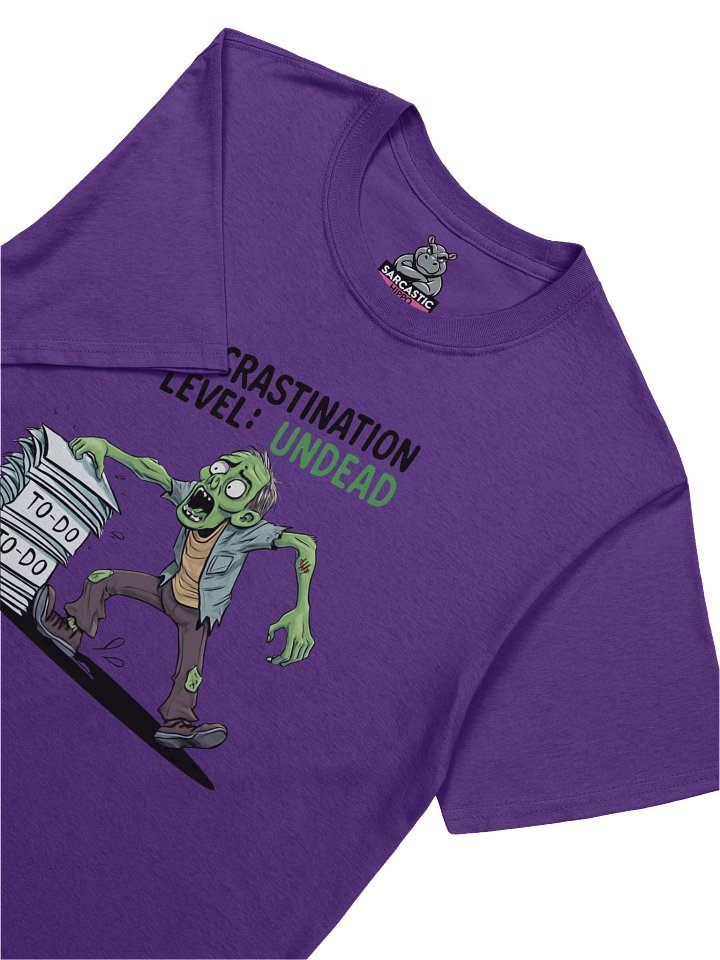 "Procrastination Level: Undead" Halloween - Zombie T-Shirt – Funny To-Do List Graphic Tee for Chronic Procrastinators product image (1)
