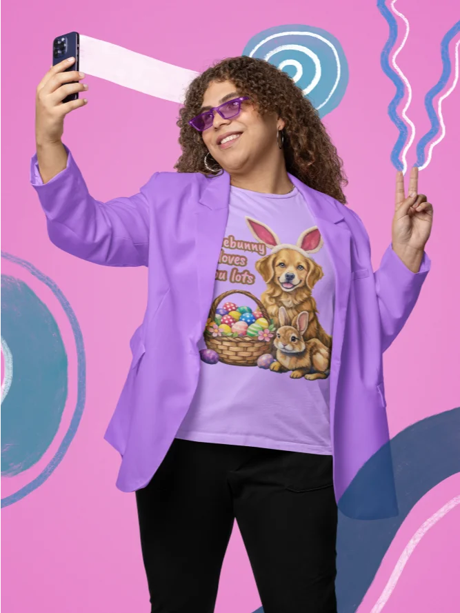 Somebunny Loves You Lots Dog Easter Shirt product image (12)