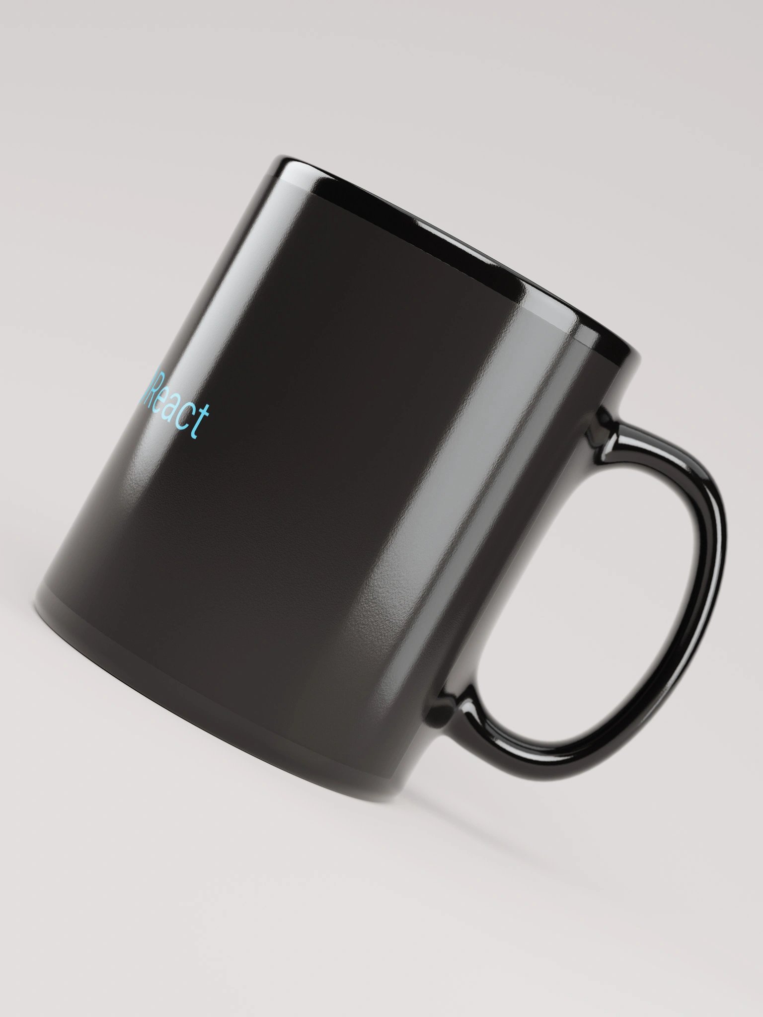 I love React Black Mug product image (8)