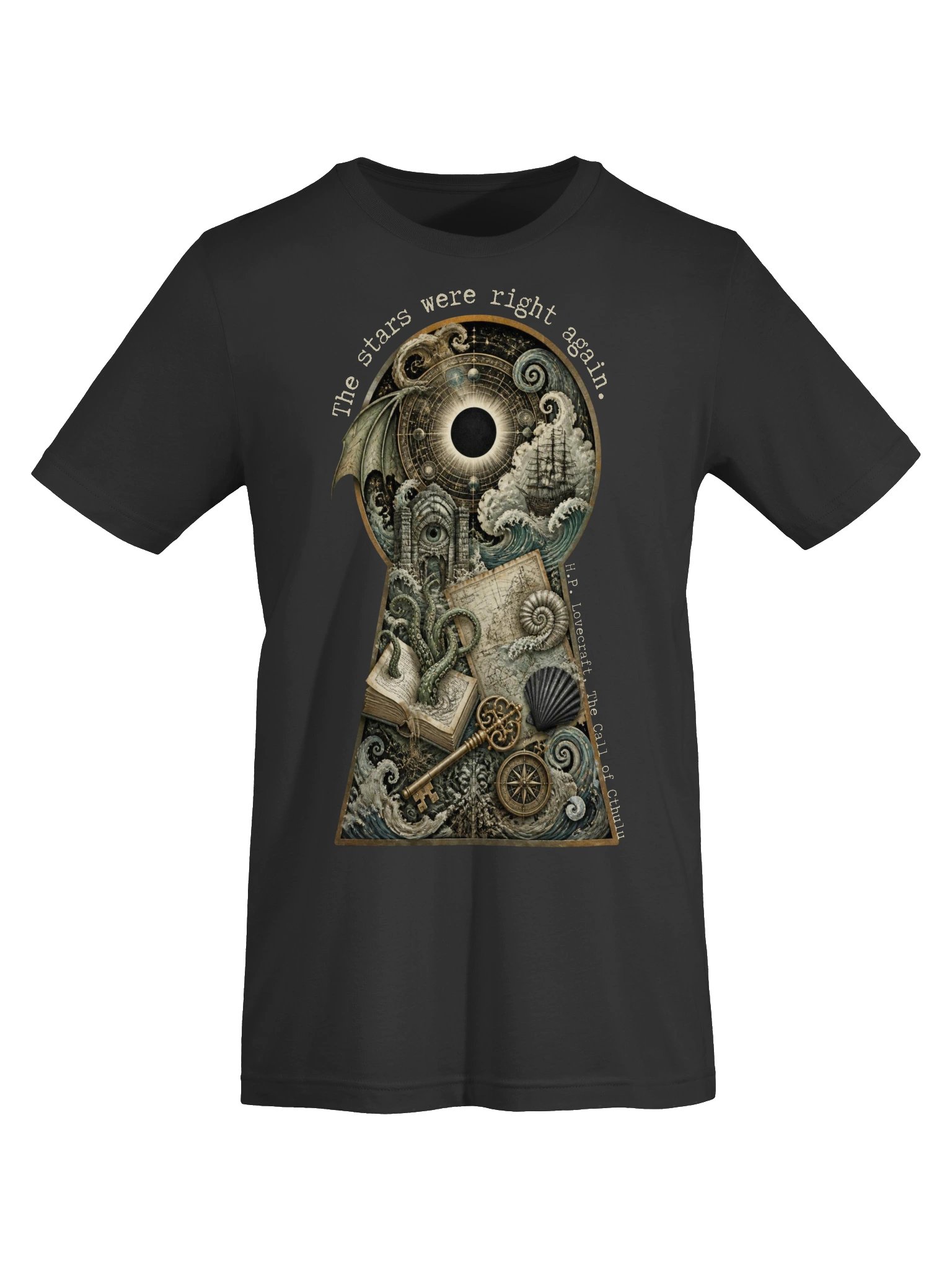 Lovecraft Cthulhu Shirt, Cosmic Horror Keyhole Tee product image (6)