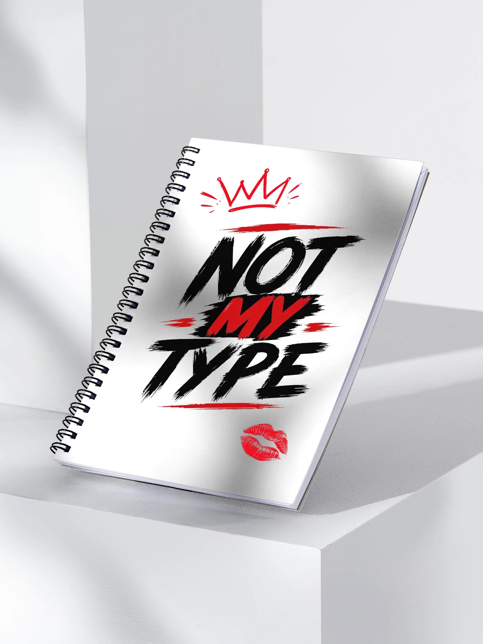 Bold Red Graphic Spiral Notebook product image (3)