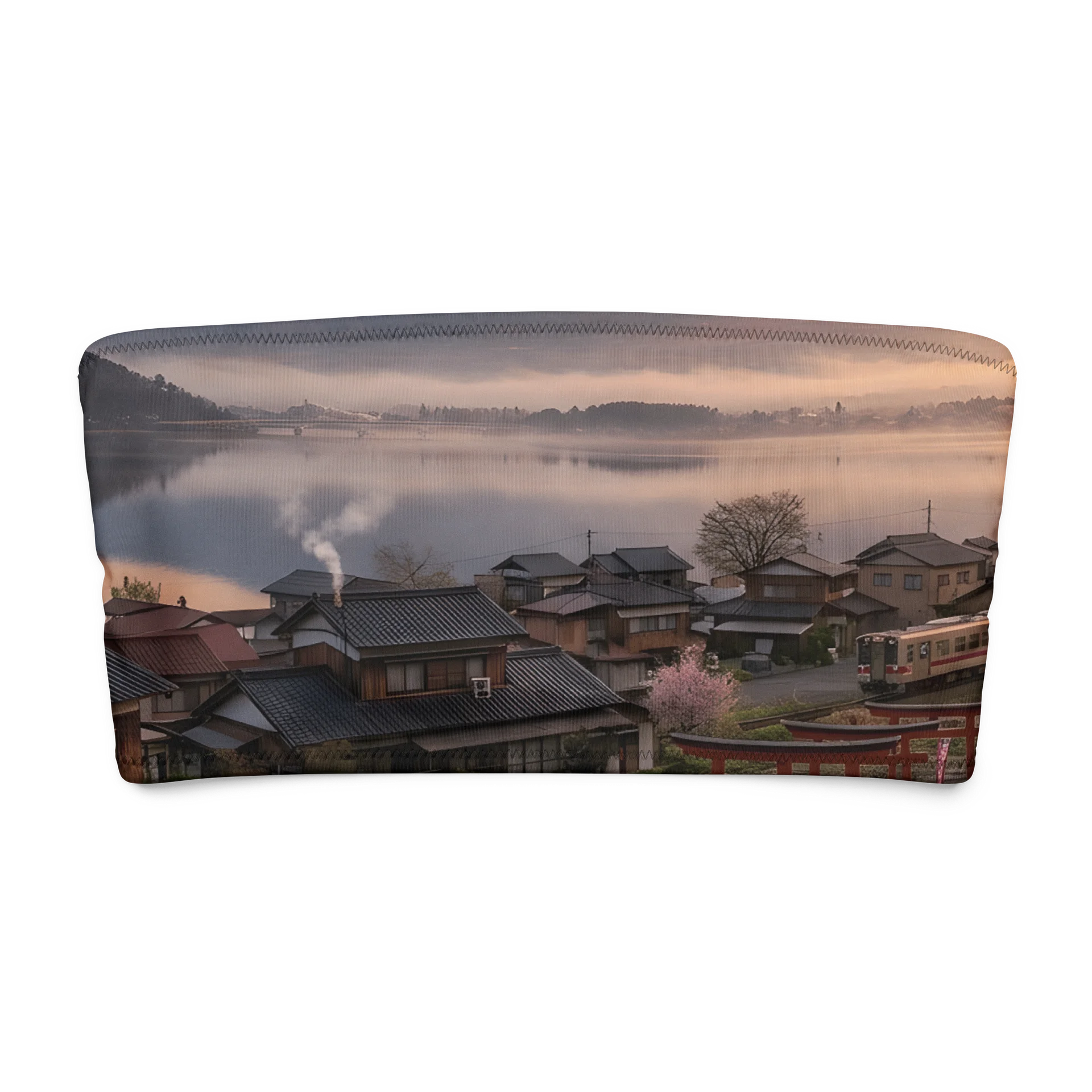 Mount Fuji Village Pink Moss Recycled Bandeau Bikini Top product image (8)