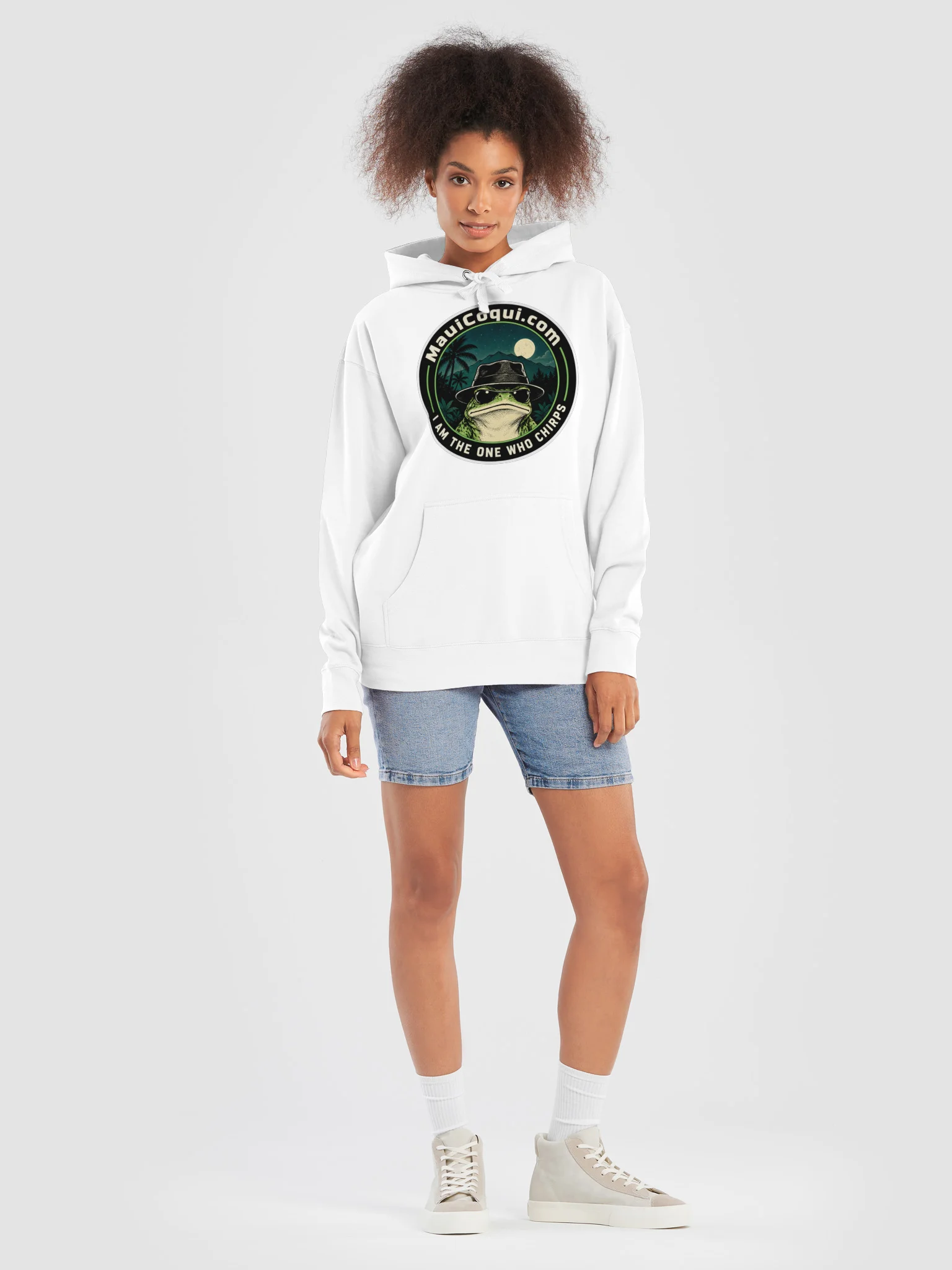Heisenfrog Hoodie - I am the one who chirps - White product image (7)