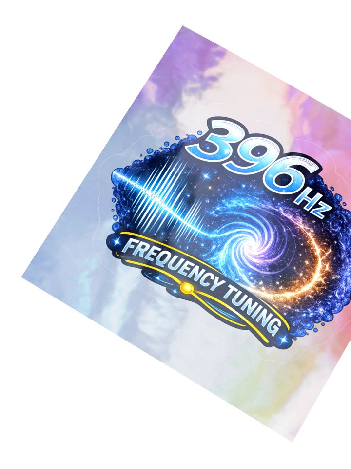 396 Hz Frequency Sticker on Holographic backing product image (4)