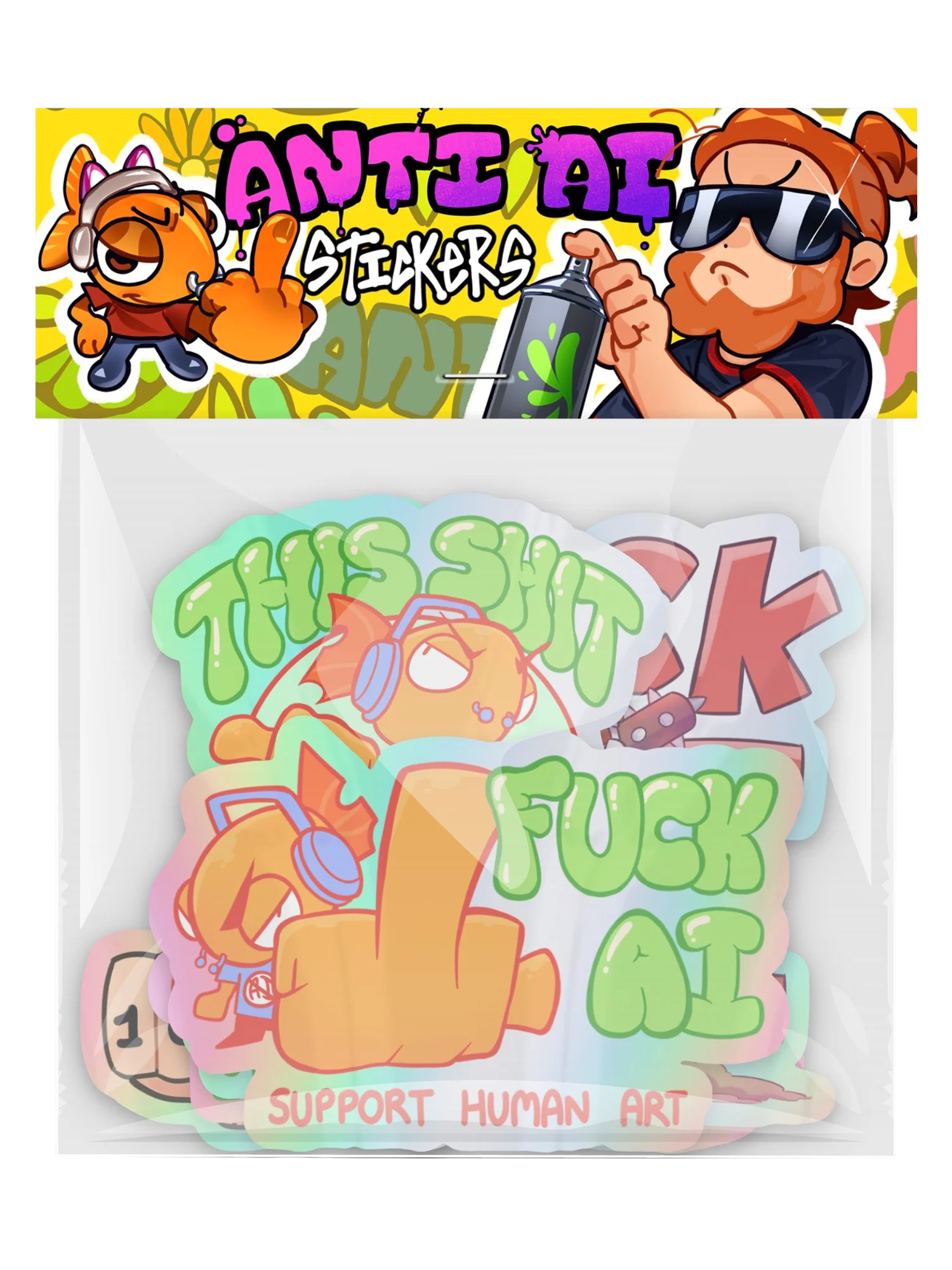 Anti-AI Sticker Pack 1 product image (1)
