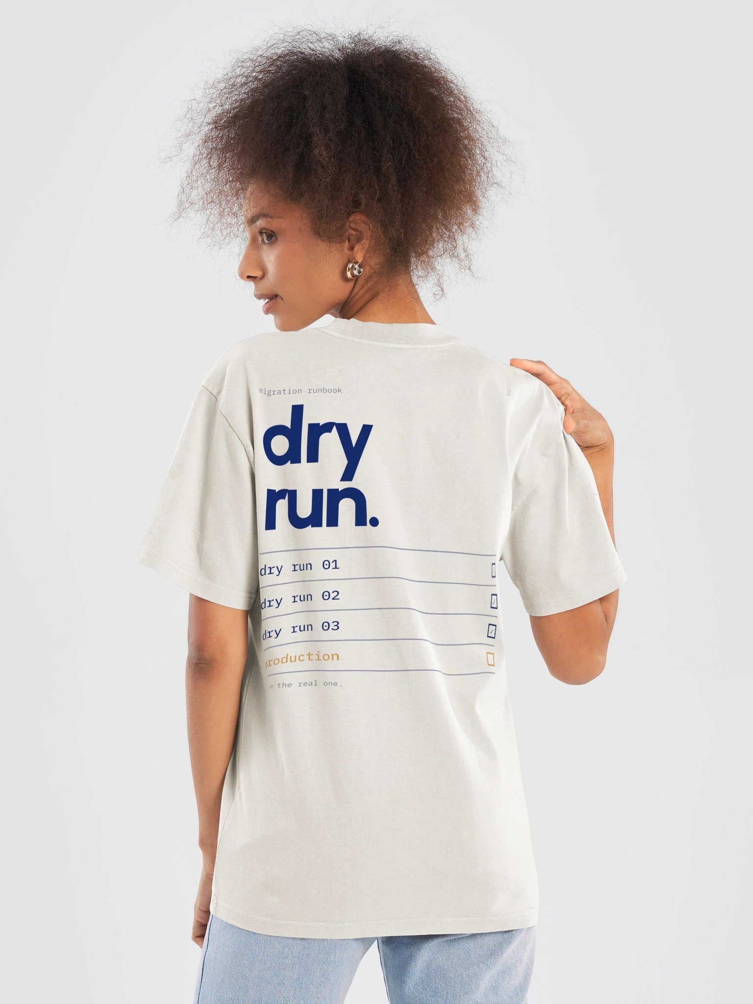 Dry run tee, bone product image (11)