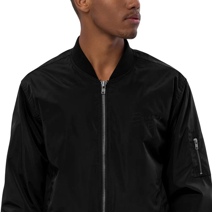 Bubbly and a B*tch (monochrome black) premium recycled bomber jacket product image (2)