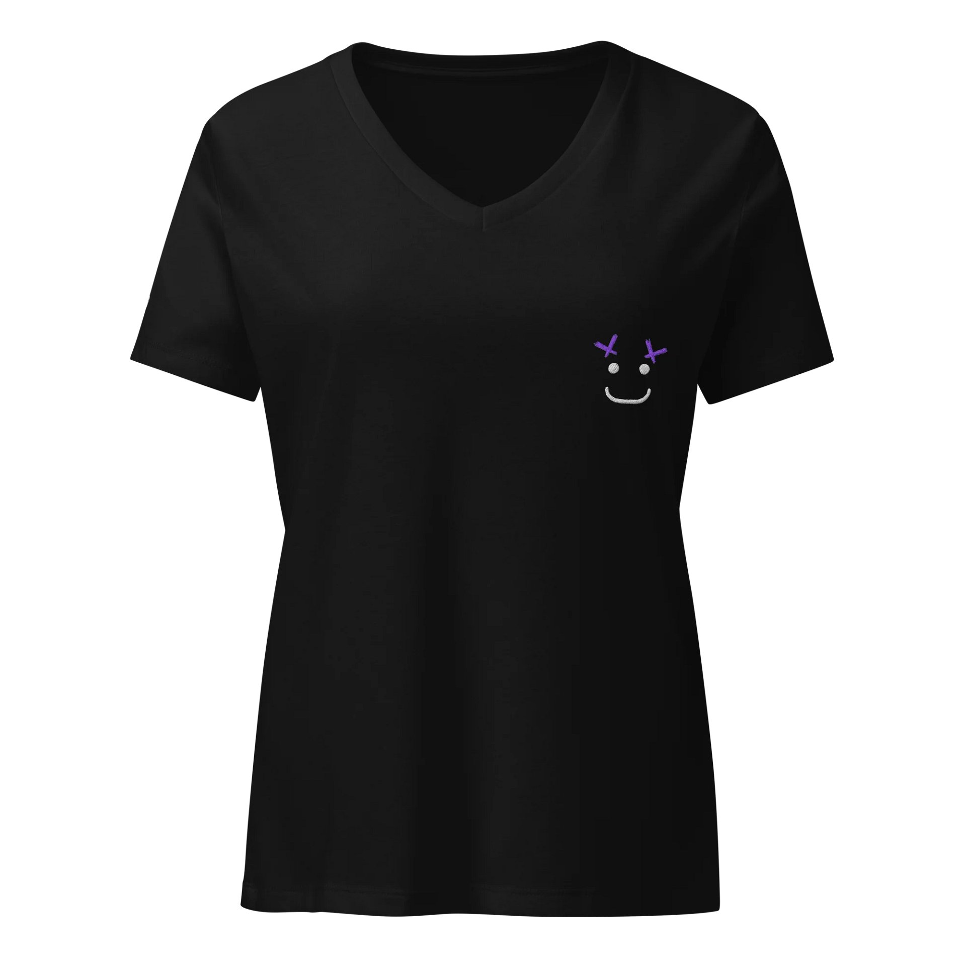 NLD Smiling Antlers Women's V-Neck Tee - Embroidered product image (1)