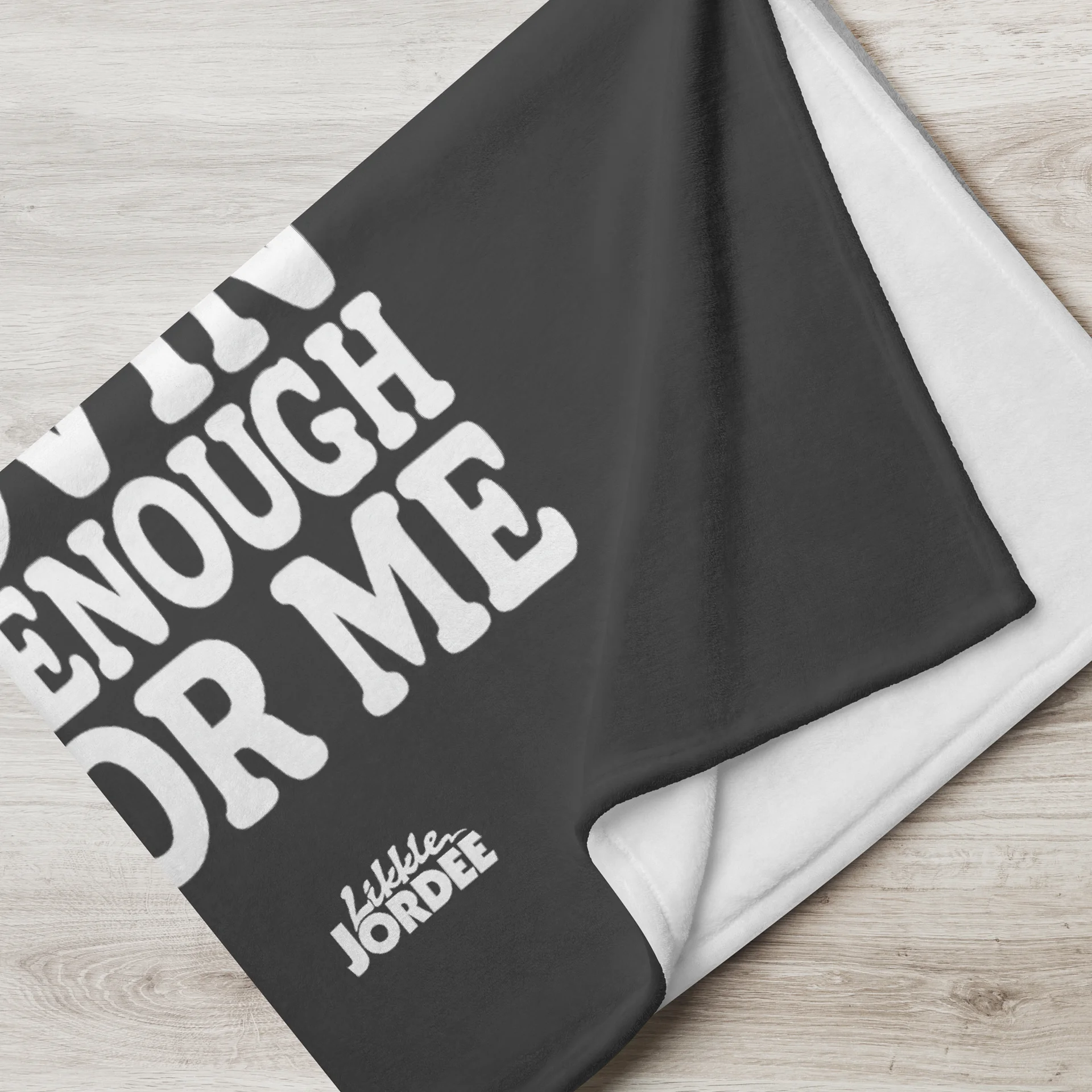 "Your Lovin' is Enough" Throw Blanket in Eclipse product image (2)