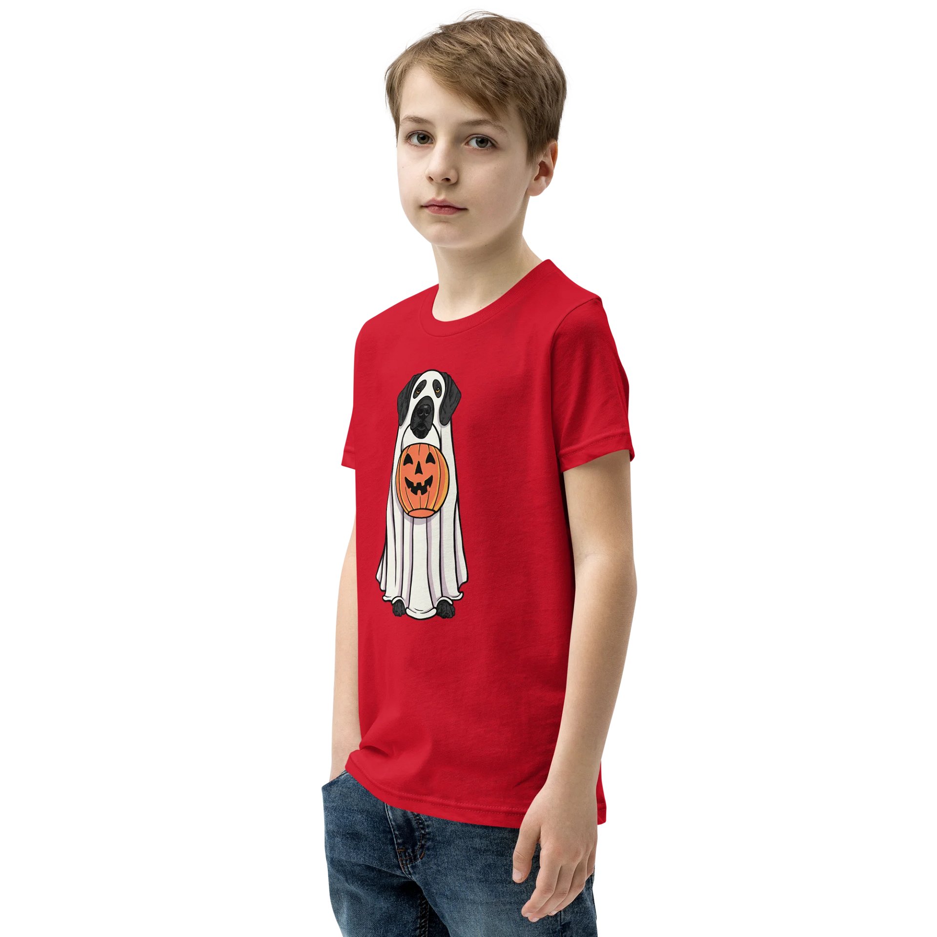 Halloween German Shorthaired Pointer(Black) Youth T-Shirt product image (4)