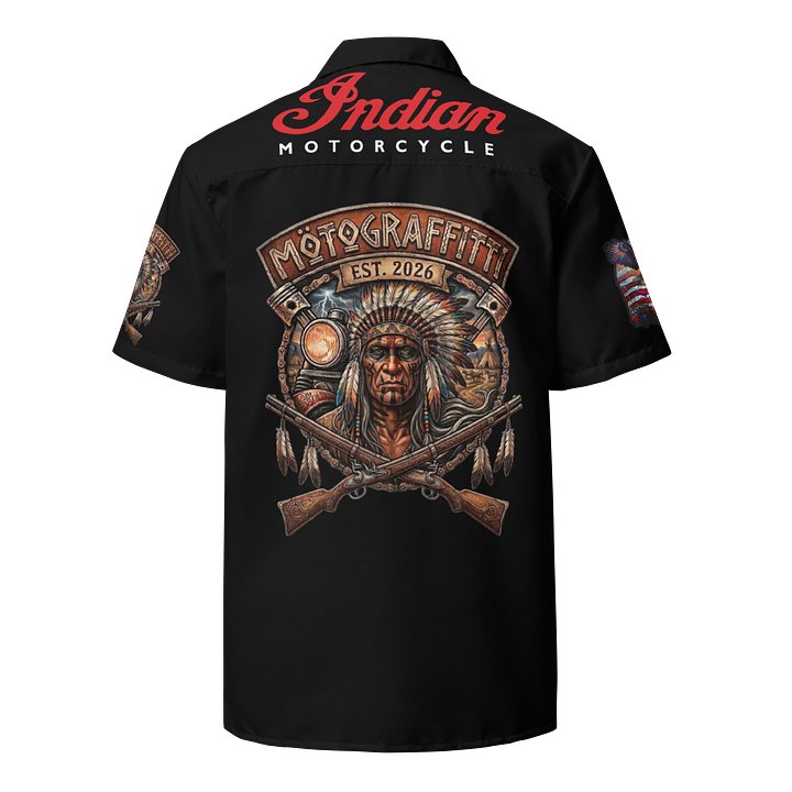 MötoGraffitti Indian Motorcycle Club Shirt Blk product image (2)