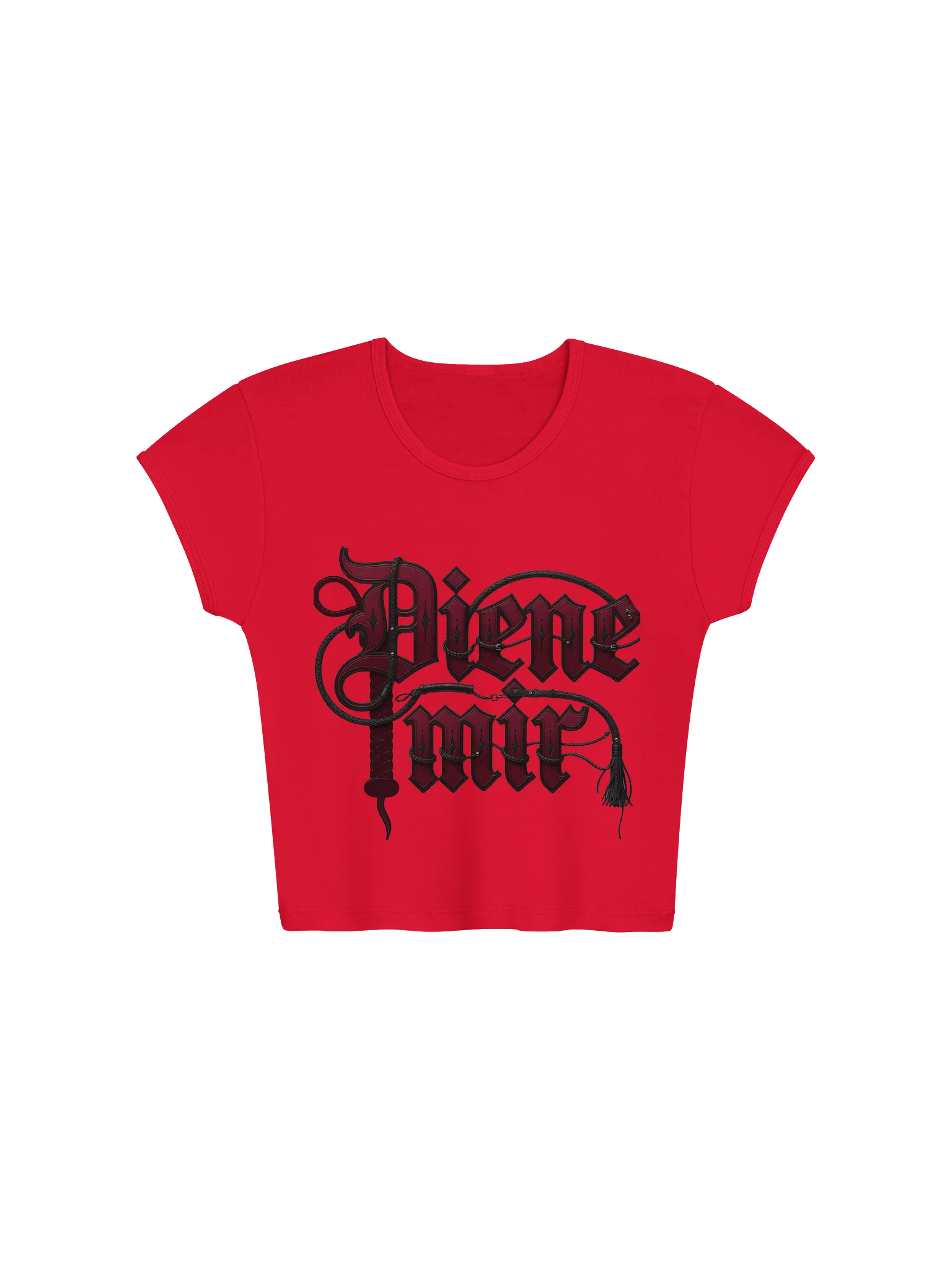 Diene mir – Gothic Crop Top mit Flogger-Design product image (2)