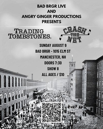 Manchester! We’ll be back on August 9th with our friends Trading Tombstones, for the first time at BAD BRGR! This might be CT...