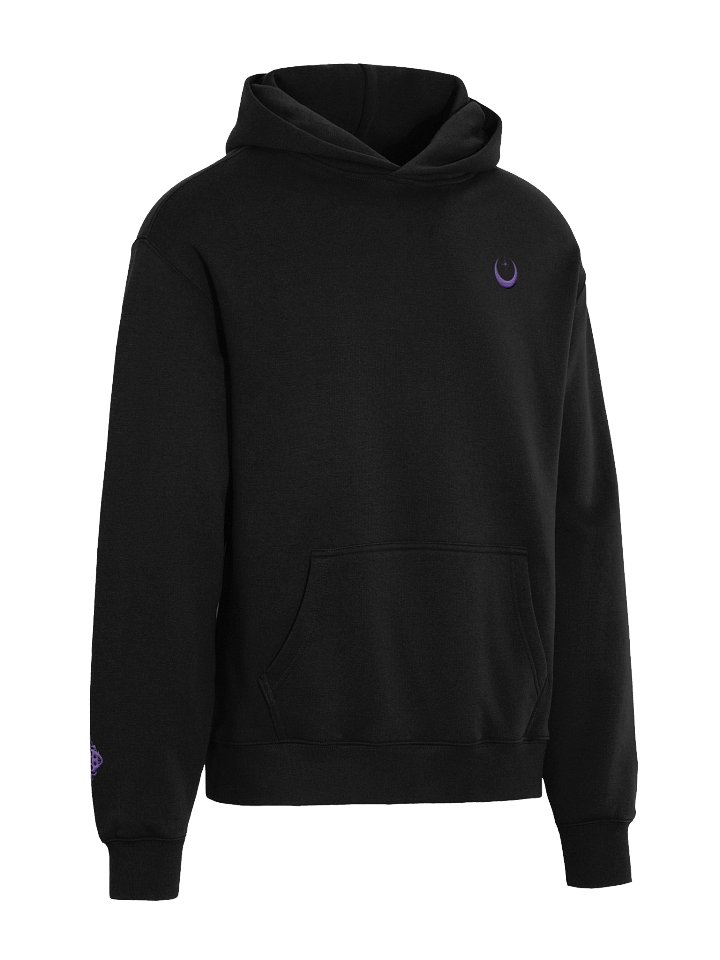 Purple Embroidered Moon Unisex Oversized Hoodie product image (2)