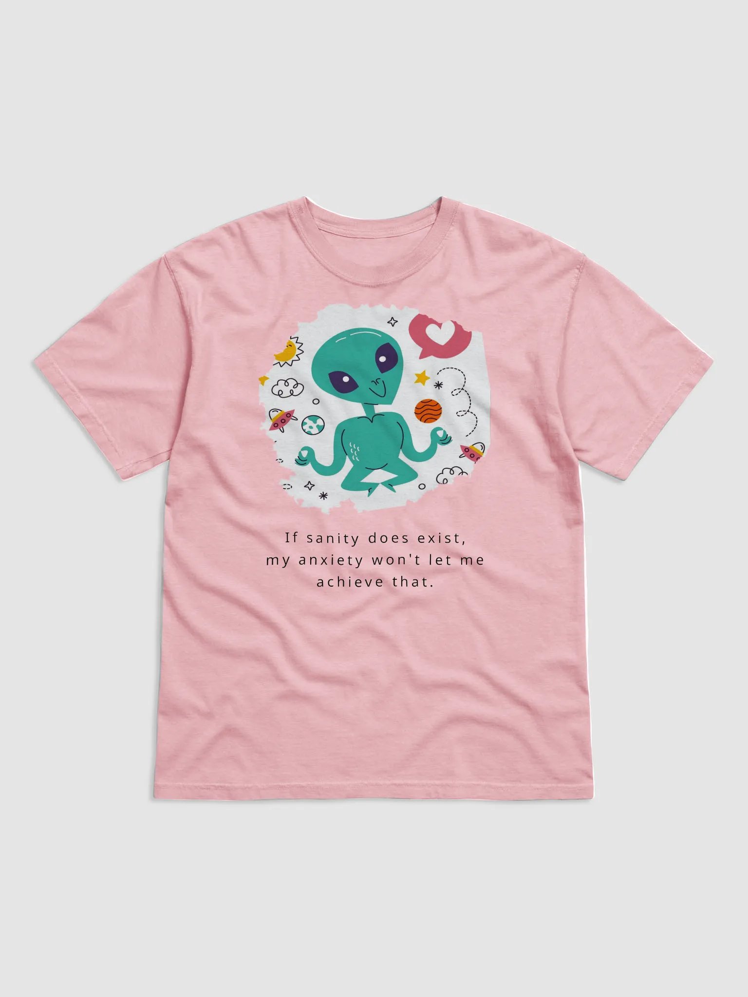 Anxiety against Sanity authentic T-Shirt product image (2)
