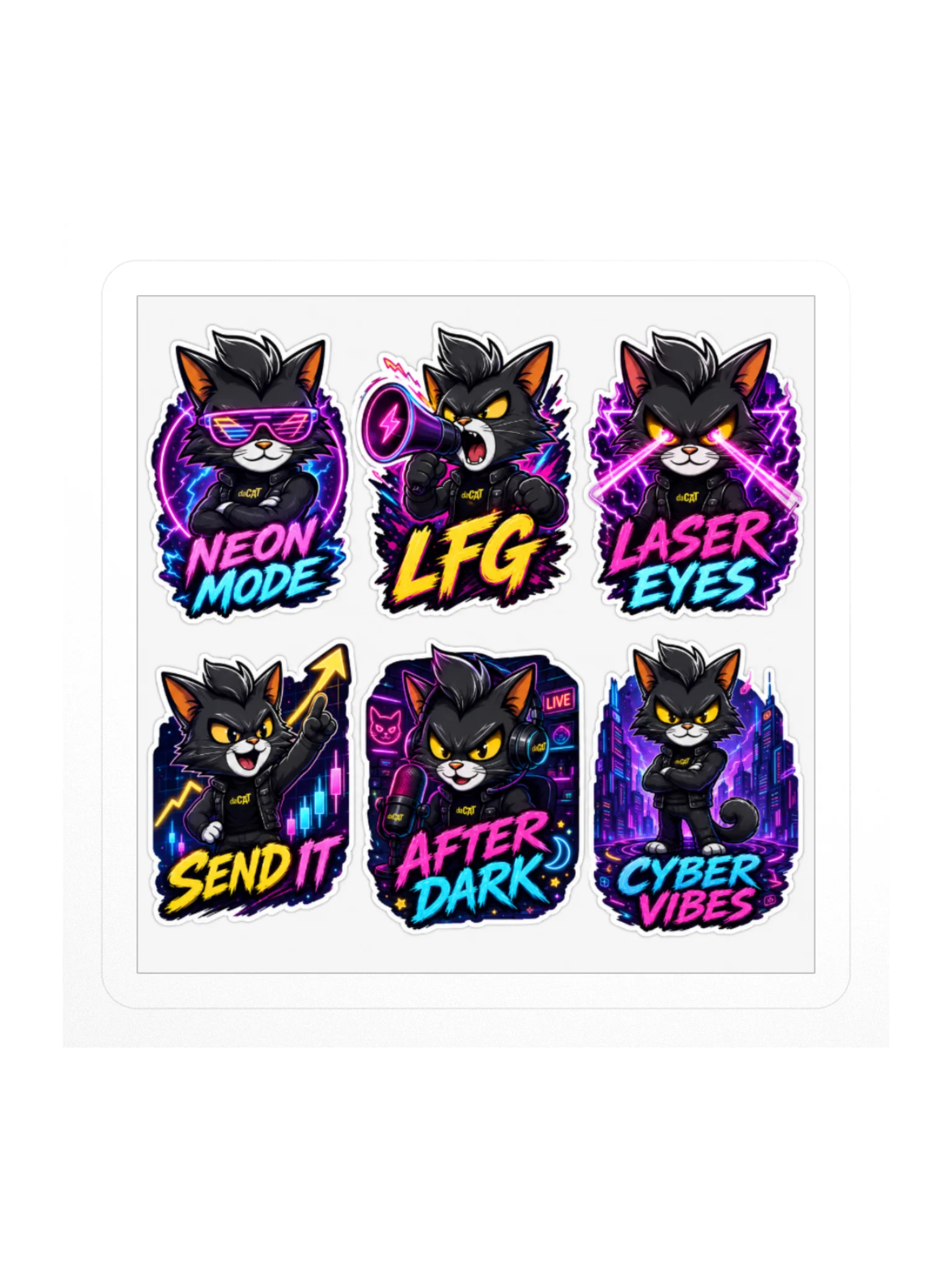 daCAT Neon After Dark Sticker Pack product image (3)