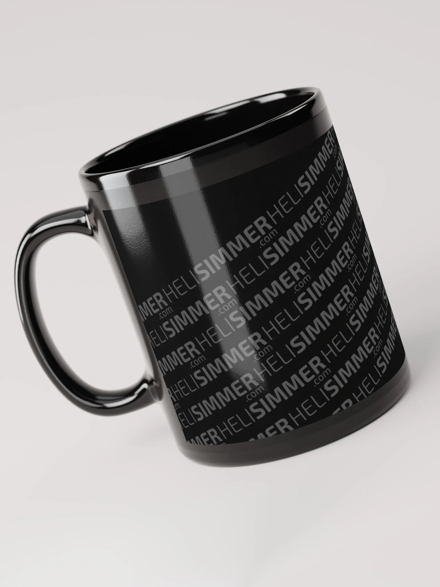 HeliSimmer.com Logo Mug - All black product image (6)