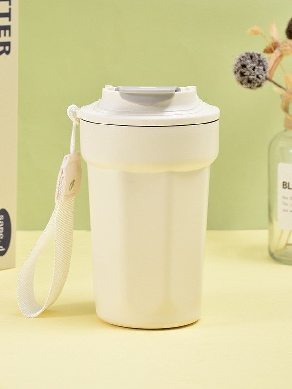 Modern Octagonal Insulated Travel Mug with Wrist Strap -15oz Leak-Proof Reusable Coffee Tumbler product image (1)