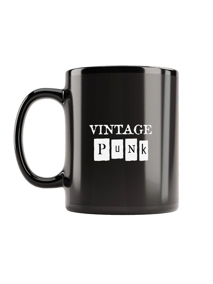 Vintage Punk Distressed Black Glossy Mug product image (1)