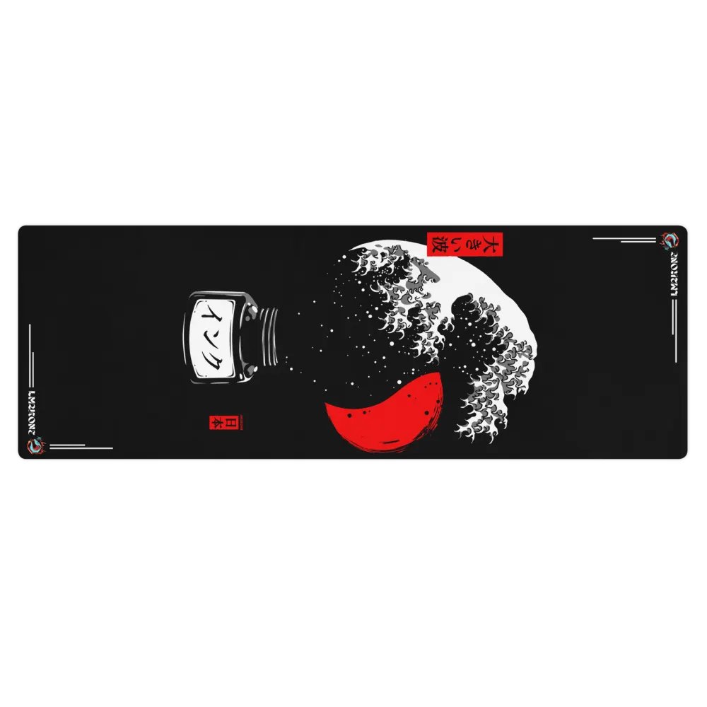 White Kanagawa's wave Japanese Ink - Yoga Mat product image (7)