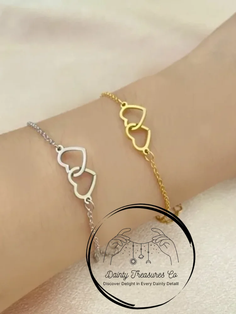Duo Dainty Heart Bracelet 💕 product image (7)