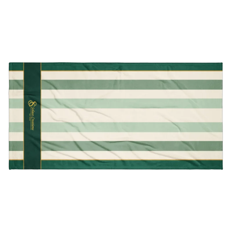 Solace Signature Green Stripe Bath Towel product image (3)