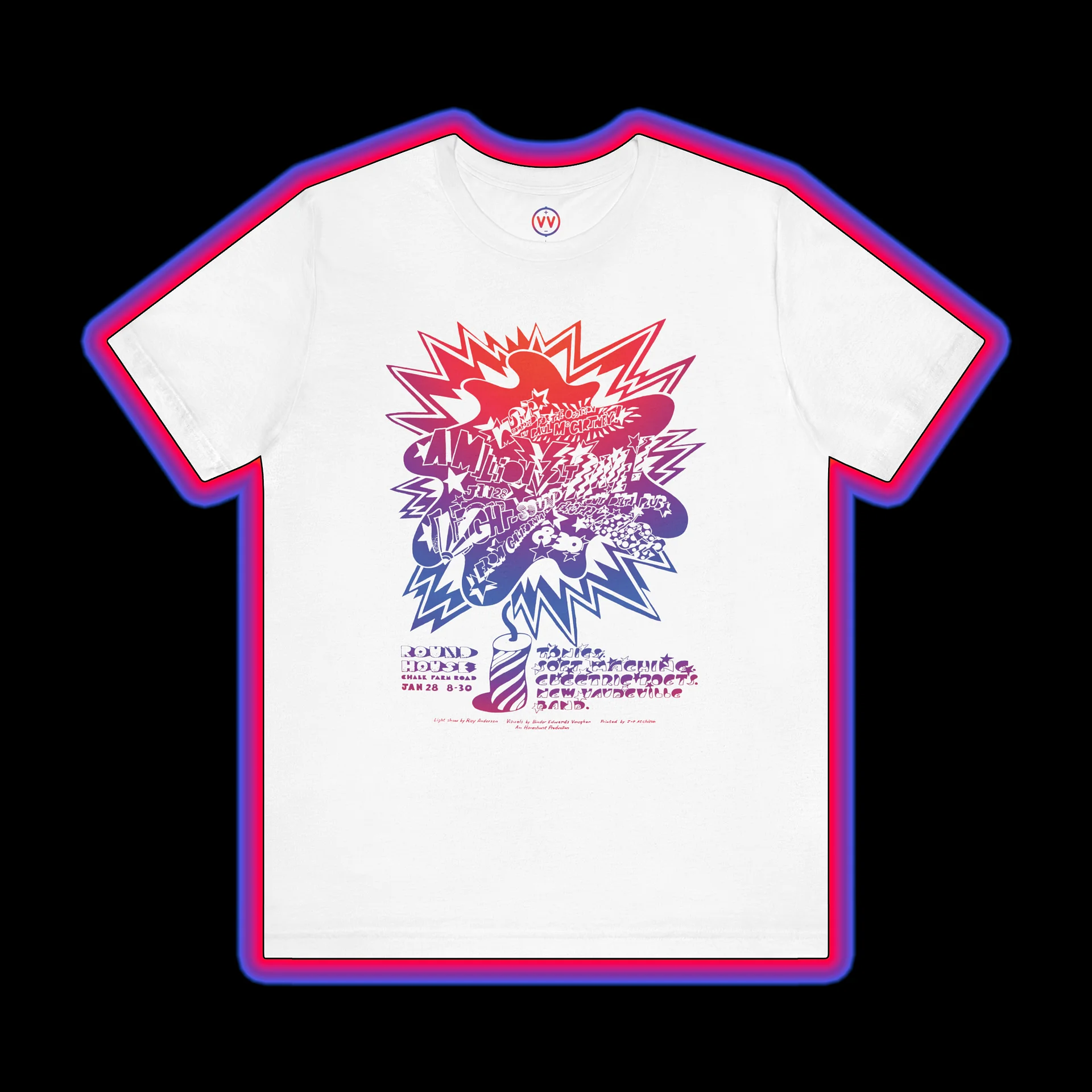 Million Volt Light & Sound Rave (Unit Delta Plus/EMS) Vintage Rave T-Shirt product image (1)