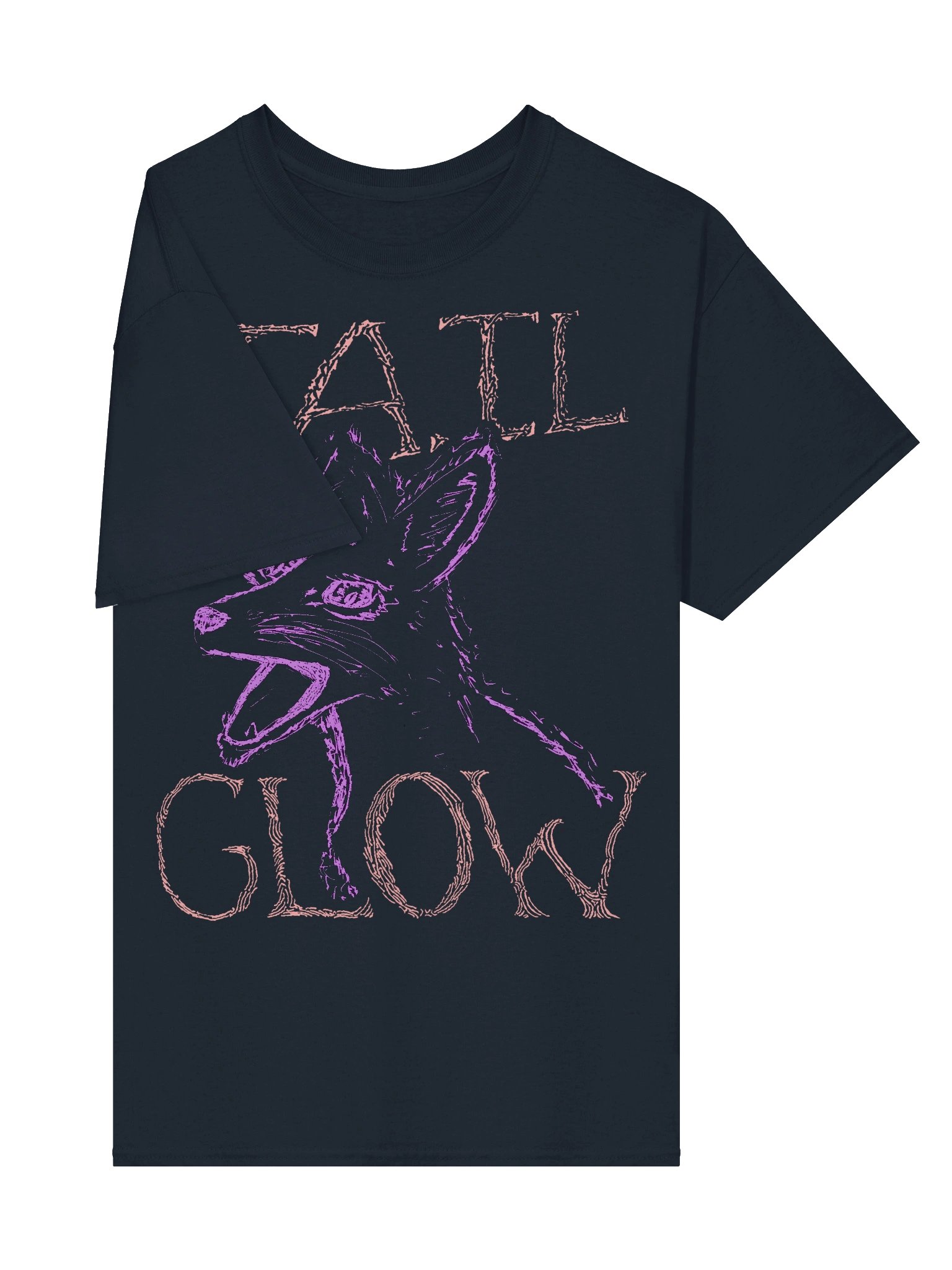 Tail Glow - Screaming Fox T-shirt - Navy product image (3)