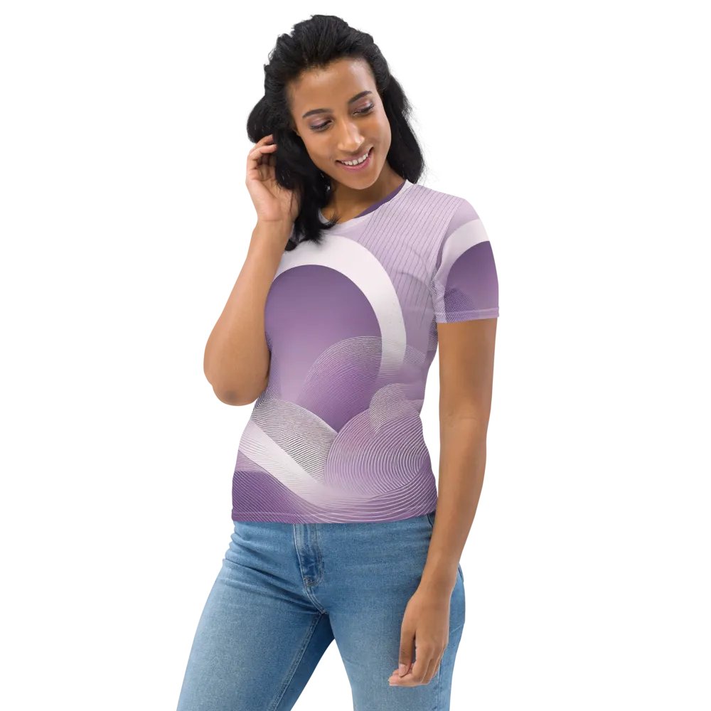 Women's Full-Print-10 Violet Glitch Tee product image (4)