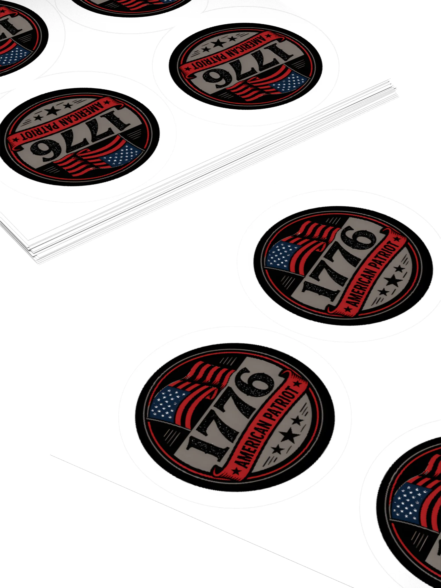 Black 1776 American Patriot Stickers product image (4)
