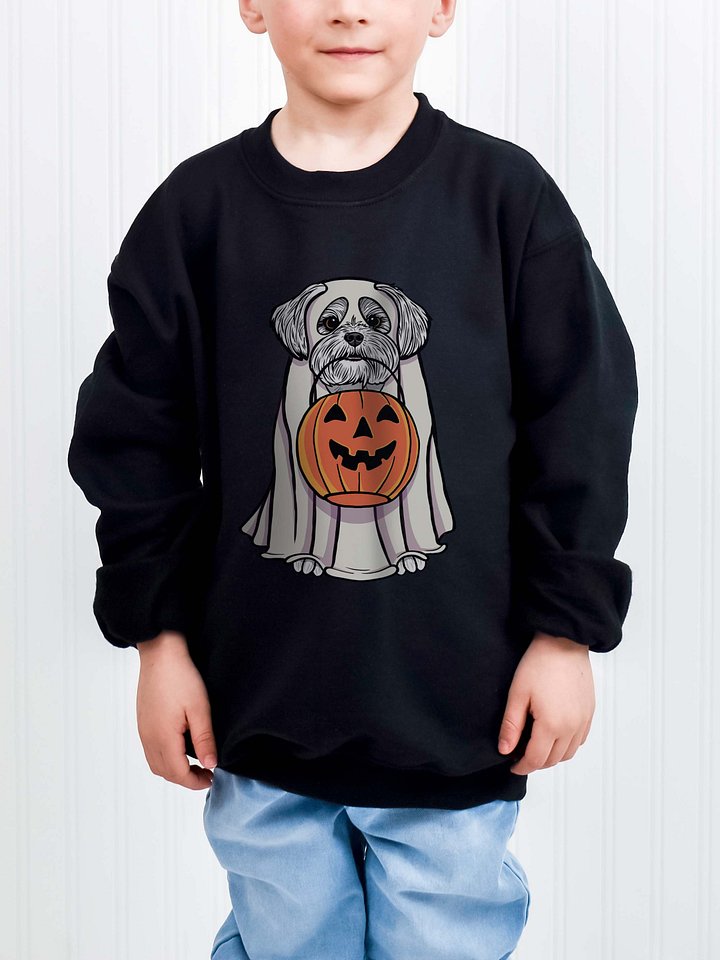 Halloween Maltese Youth Sweatshirt product image (1)