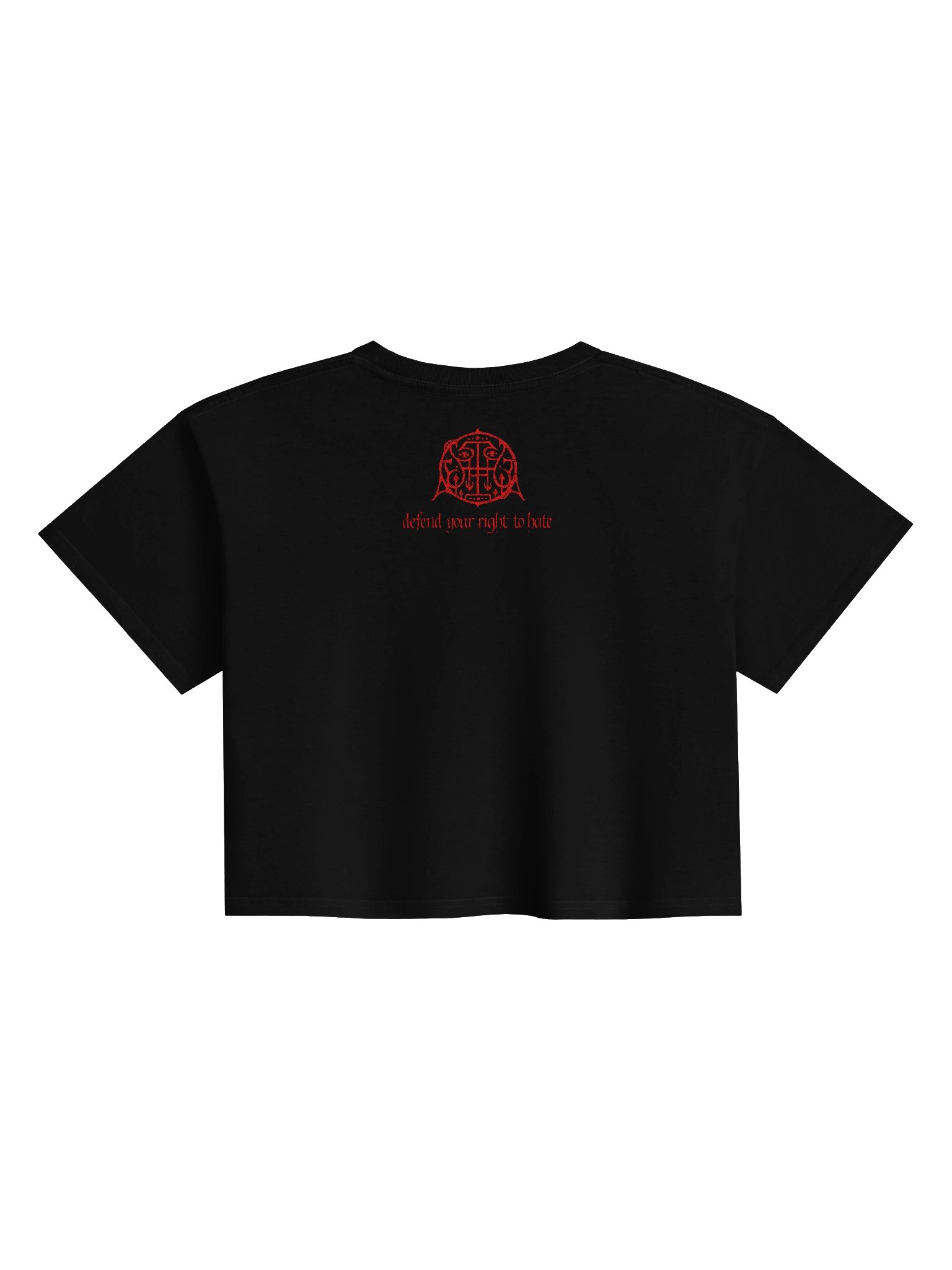 "DEFEND HATE" CROP TOP BACKPRINT RED product image (2)