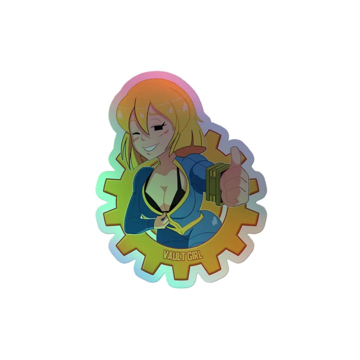 Teasing Thumbs-Up Vault Girl Sticker product image (2)